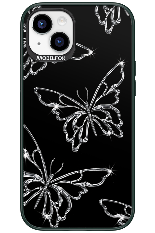 Silver Butterfly 2.0 - Apple iPhone 15 Plus