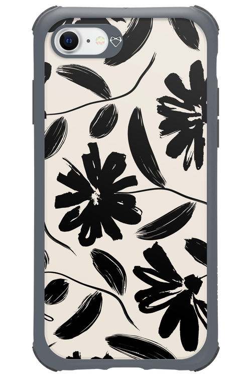 Monochrome Flowerss 2.0 - Apple iPhone SE 2022