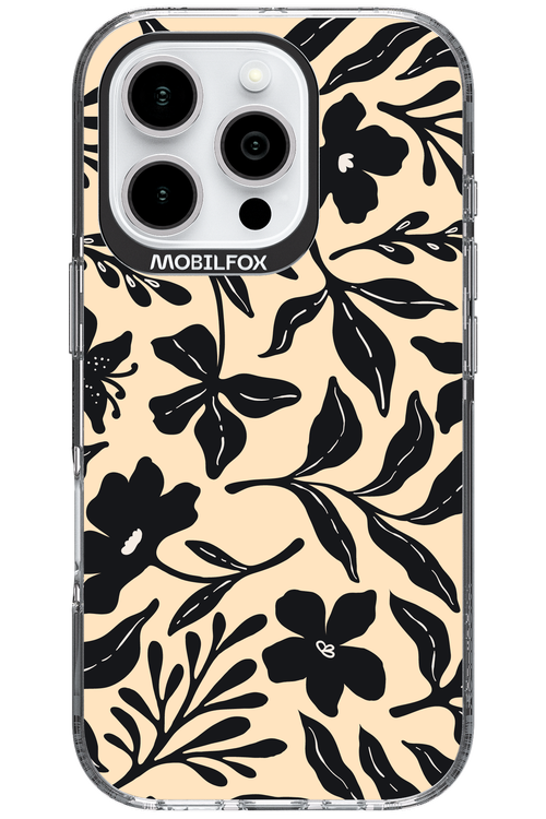 Black Flowers 2.0 - Apple iPhone 16 Pro