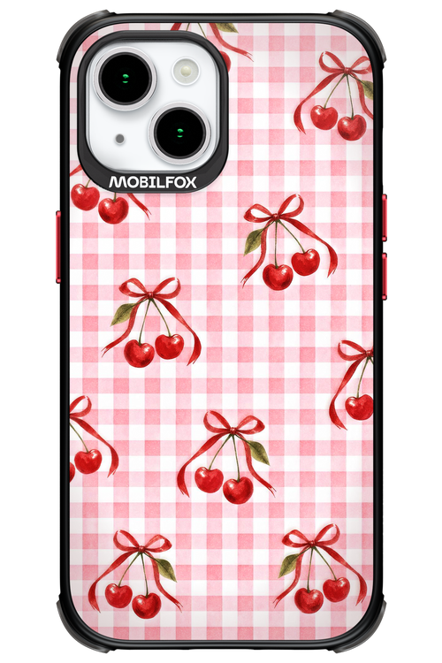 Pink Cherry Checked 2.0 - Apple iPhone 15