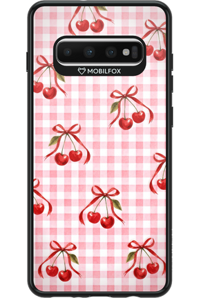Pink Cherry Checked 2.0 - Samsung Galaxy S10+