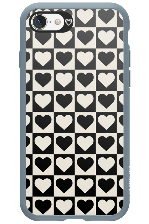 Checkered Heart - Apple iPhone SE 2022