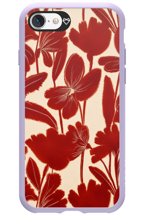 Burgundy Flowers 2.0 - Apple iPhone 8
