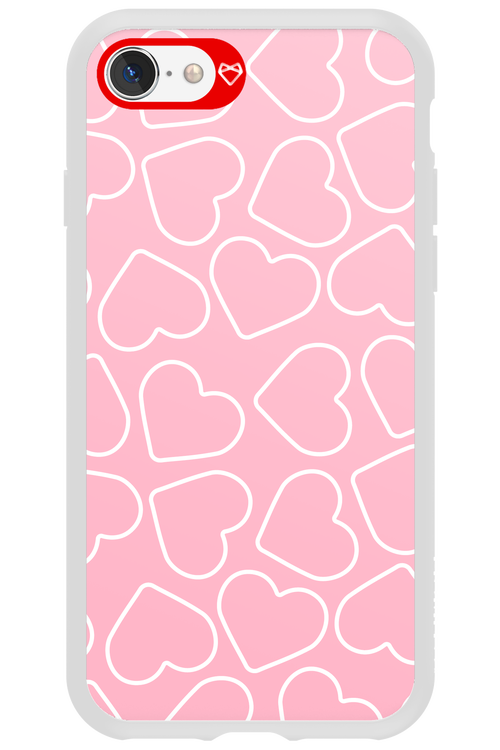 Line Heart Pink - Apple iPhone SE 2020