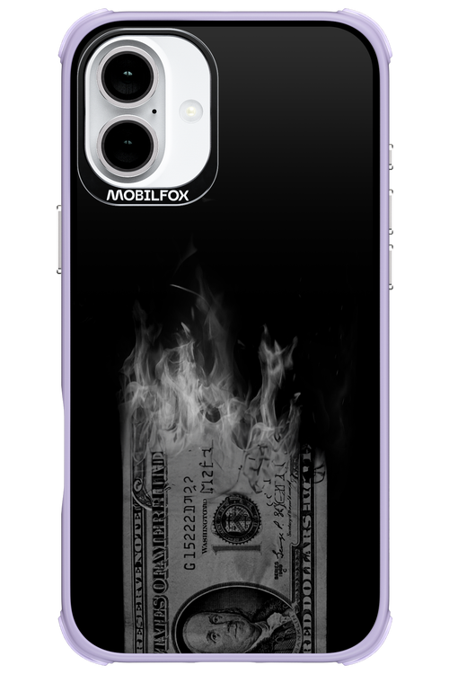 Money Burn B&W - Apple iPhone 16 Plus