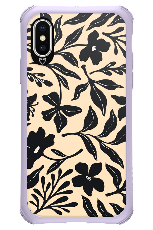 Black Flowers 2.0 - Apple iPhone X