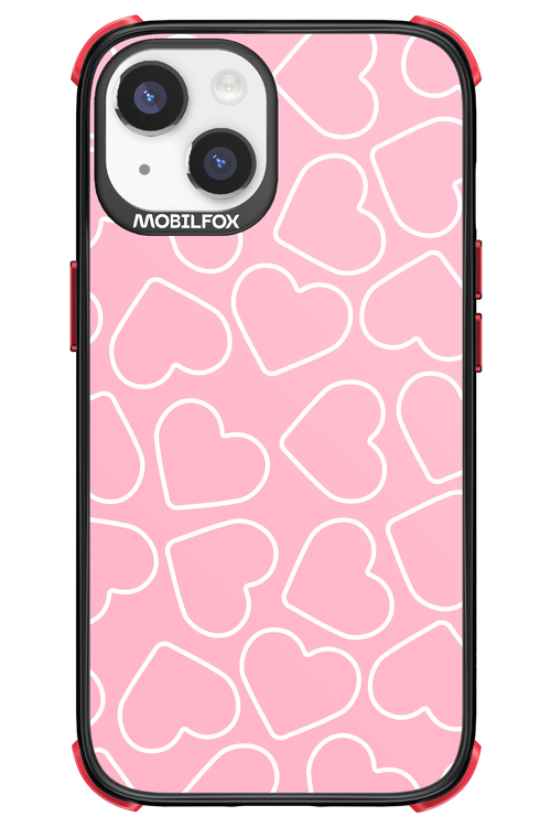 Line Heart Pink - Apple iPhone 14