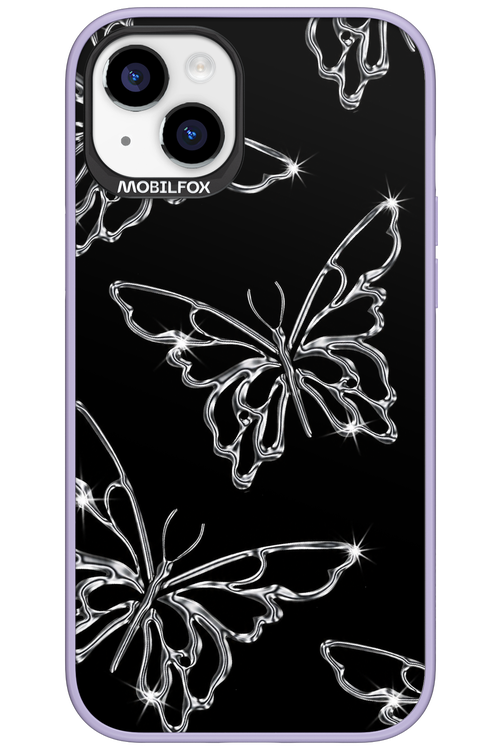 Silver Butterfly 2.0 - Apple iPhone 15 Plus