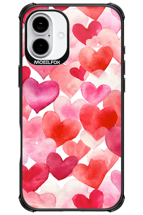 Water Painted Heart 2.0 - Apple iPhone 16 Plus