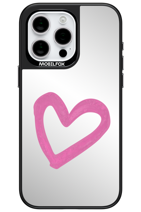 Pink Heart Mirror 2.0 - Apple iPhone 15 Pro Max
