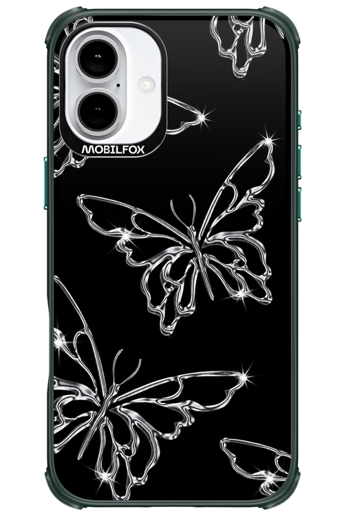 Silver Butterfly 2.0 - Apple iPhone 16 Plus