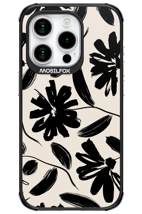 Monochrome Flowerss 2.0 - Apple iPhone 15 Pro