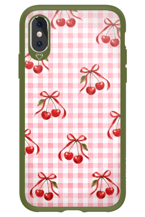 Pink Cherry Checked 2.0 - Apple iPhone XS