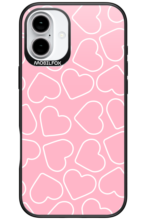 Line Heart Pink - Apple iPhone 16 Plus