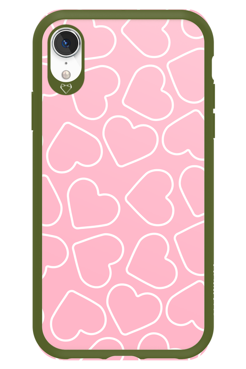 Line Heart Pink - Apple iPhone XR