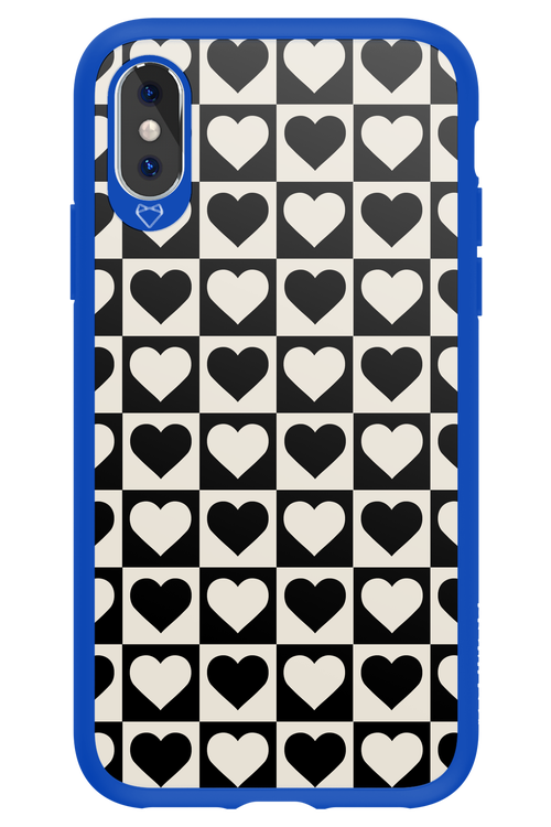 Checkered Heart - Apple iPhone XS