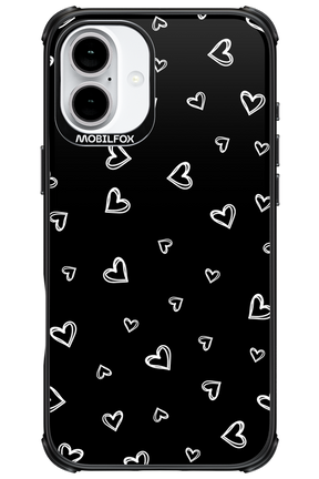 Monochrome Hearts 2.0 - Apple iPhone 16 Plus