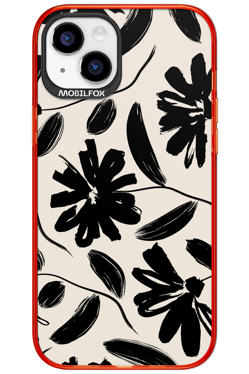 Monochrome Flowerss 2.0 - Apple iPhone 15 Plus