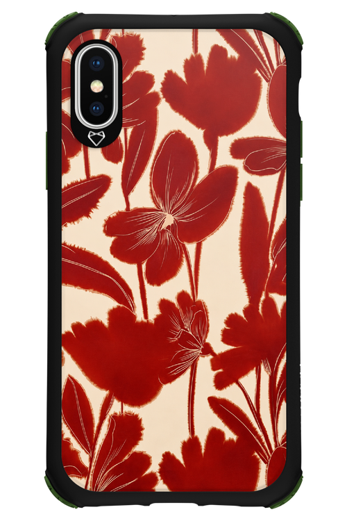 Burgundy Flowers 2.0 - Apple iPhone X