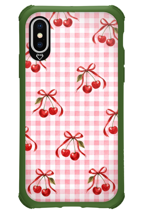 Pink Cherry Checked 2.0 - Apple iPhone XS