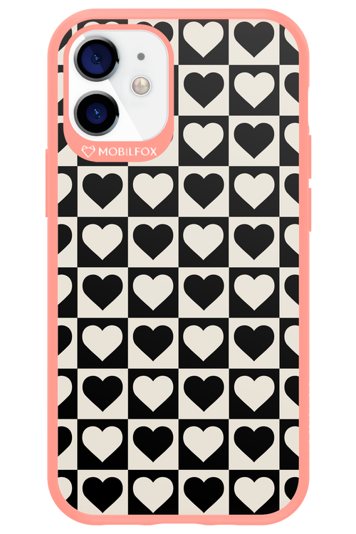 Checkered Heart - Apple iPhone 12 Mini