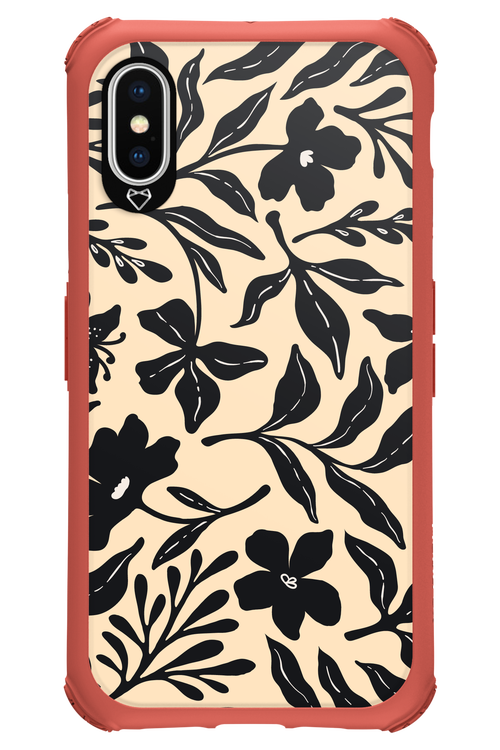 Black Flowers 2.0 - Apple iPhone XS