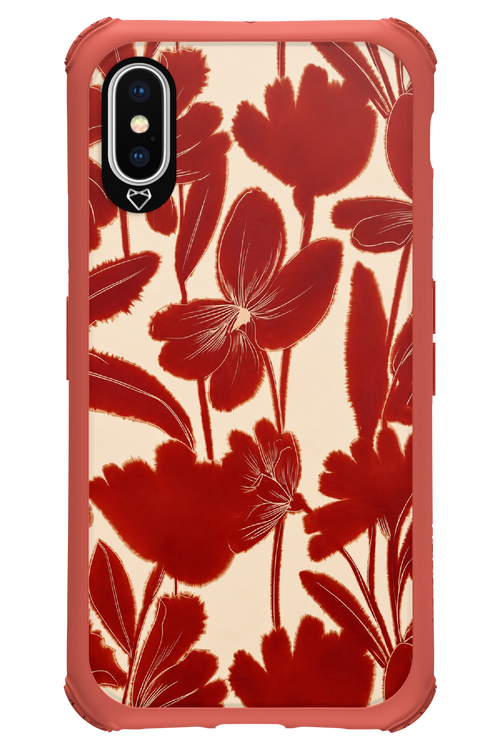 Burgundy Flowers 2.0 - Apple iPhone X
