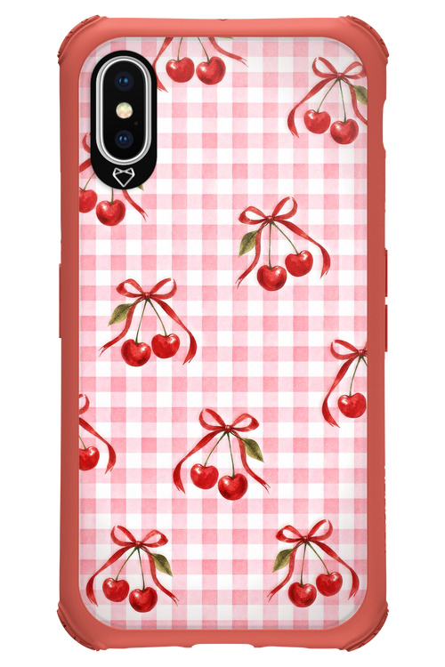 Pink Cherry Checked 2.0 - Apple iPhone X