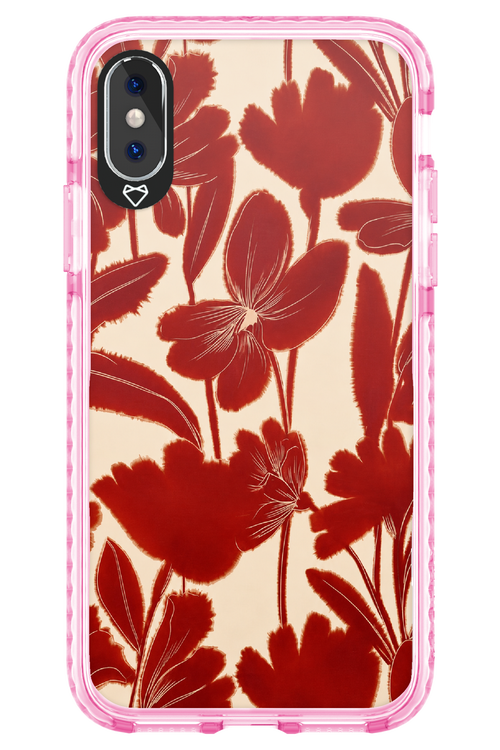Burgundy Flowers 2.0 - Apple iPhone X