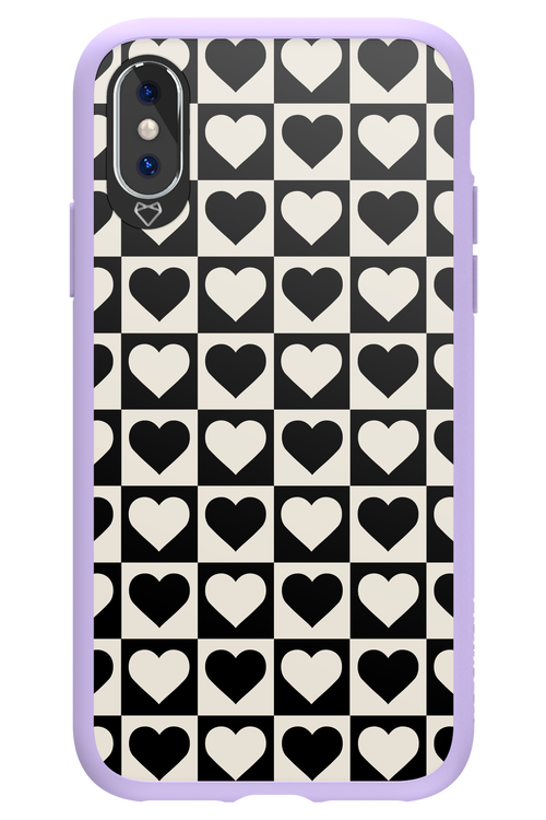 Checkered Heart - Apple iPhone XS