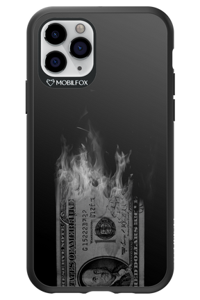 Money Burn B&W - Apple iPhone 11 Pro