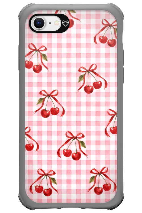 Pink Cherry Checked 2.0 - Apple iPhone 8