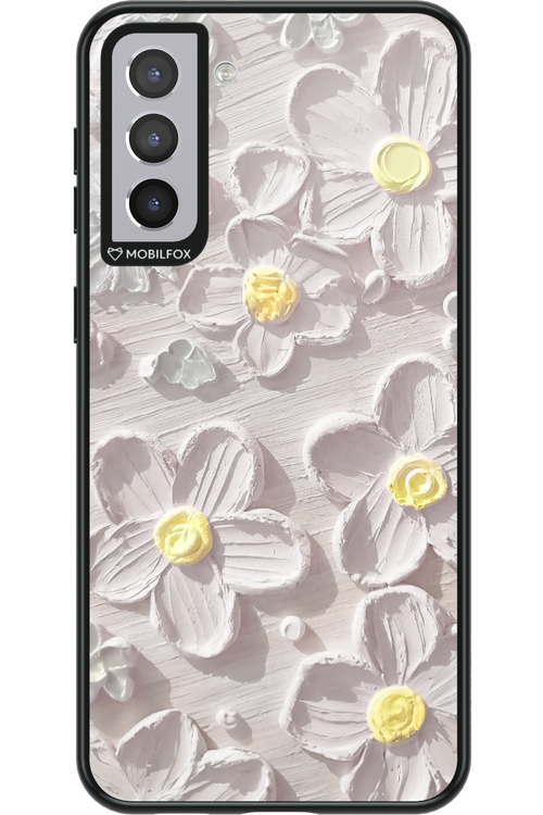 White Flowers - Samsung Galaxy S21+