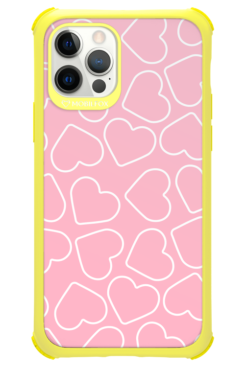 Line Heart Pink - Apple iPhone 12 Pro