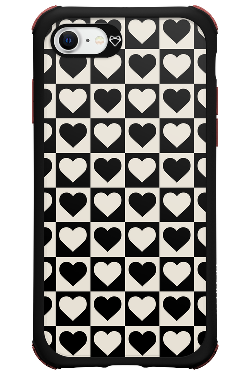 Checkered Heart - Apple iPhone SE 2020