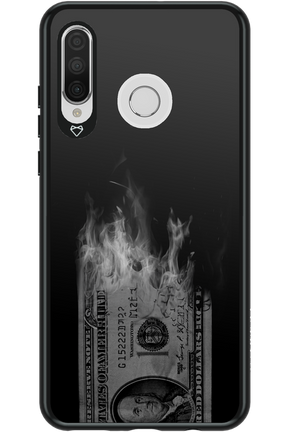Money Burn B&W - Huawei P30 Lite