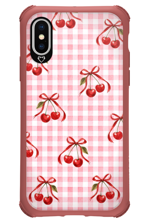Pink Cherry Checked 2.0 - Apple iPhone XS