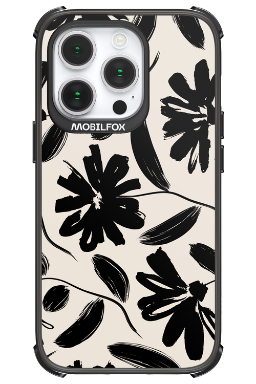 Monochrome Flowerss 2.0 - Apple iPhone 14 Pro