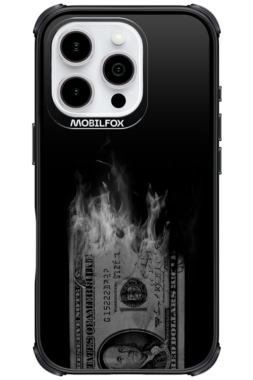 Money Burn B&W - Apple iPhone 16 Pro