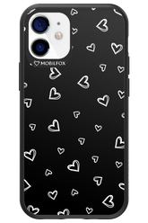 Monochrome Hearts 2.0 - Apple iPhone 12 Mini