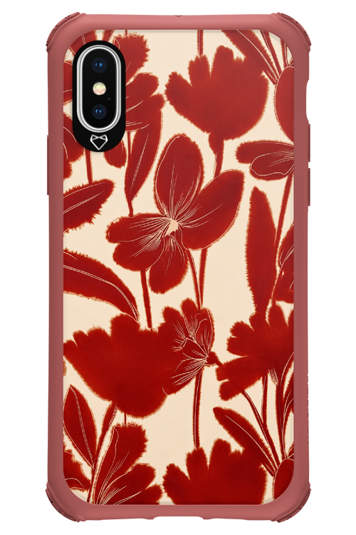 Burgundy Flowers 2.0 - Apple iPhone X