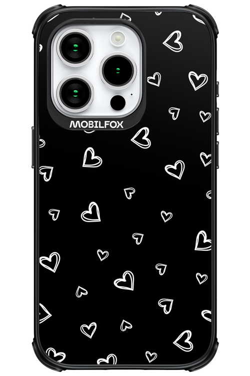 Monochrome Hearts 2.0 - Apple iPhone 15 Pro
