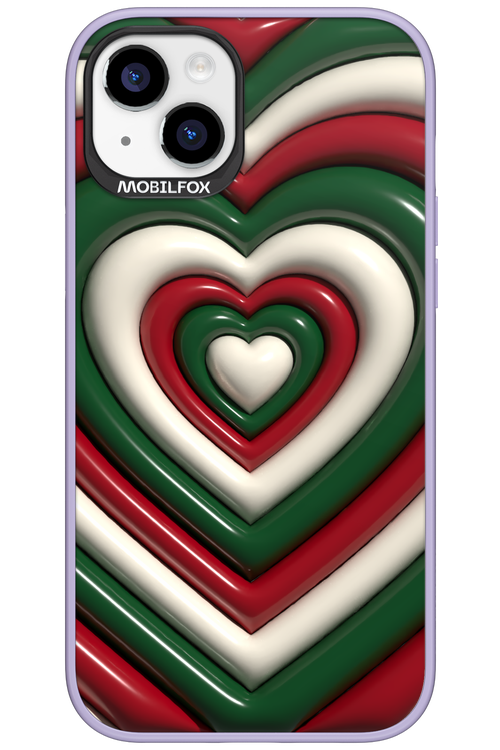 XMAS Hearts - Apple iPhone 15 Plus