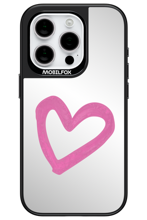 Pink Heart Mirror 2.0 - Apple iPhone 15 Pro