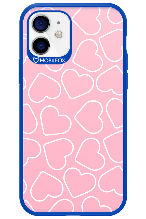 Line Heart Pink - Apple iPhone 12