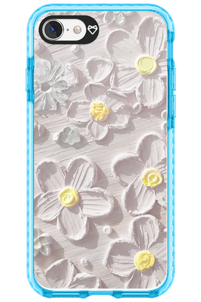 White Flowers - Apple iPhone 8