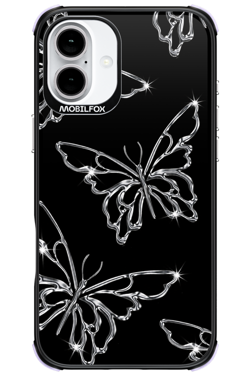 Silver Butterfly 2.0 - Apple iPhone 16 Plus