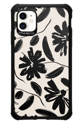 Monochrome Flowerss 2.0 - Apple iPhone 11