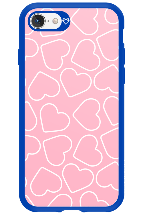 Line Heart Pink - Apple iPhone SE 2020