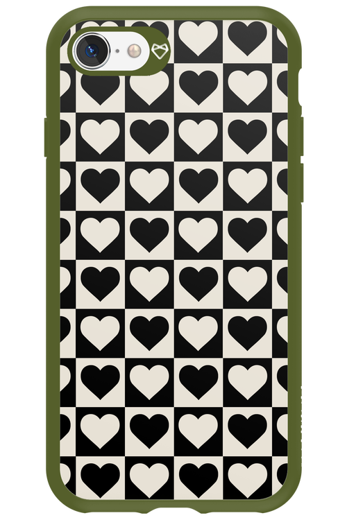 Checkered Heart - Apple iPhone SE 2022